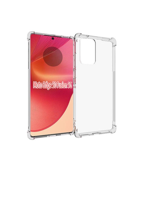 Four Corners TPU Shock-Absorption Flexible Cell Phone Case Cover For Moto Edge 50 fusion 5G Clear
