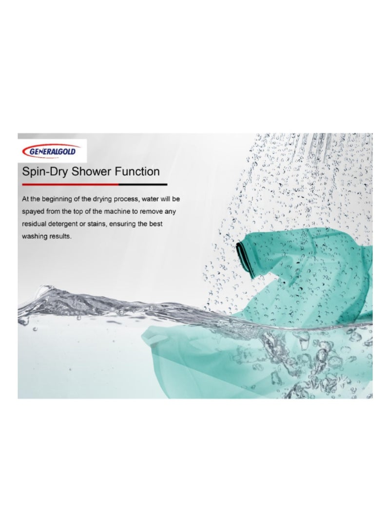 جينيرال جولد غسالة ملابس جنرال جولد XP2800 ذات حوضين، سعة 28 كجم، لون أبيض - Image 5