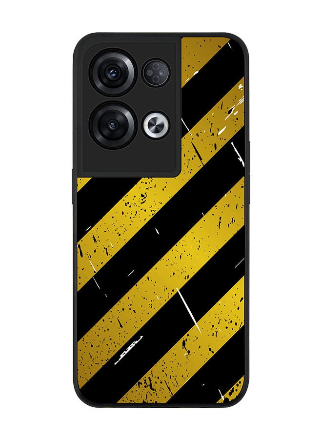 Stylizedd Rugged Black edge case for Oppo Reno8 Pro Slim fit Soft Case Flexible Rubber Edges Anti Drop TPU Gel Thin Cover - Under Construction - Image 1