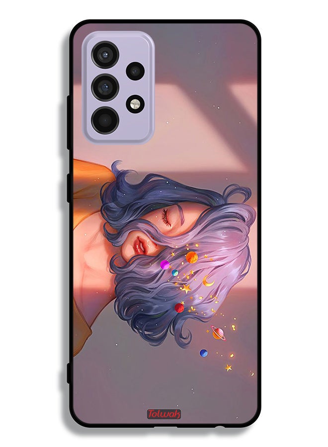Tolwak Samsung Galaxy A52 5G Protective Case Cover Girl And Space Art - Image 1