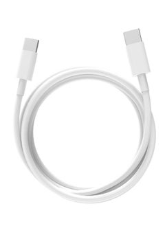يوك كابل شحن USB C إلى USB C PVC PD سريع الشحن لأجهزة MacBook Air و Mac Book Pro وكابل Type C لجهاز iPad Pro الجديد ، iPad Air ، Mini ، Samsung ، Pixel ، شاحن USB C بالكامل PD 1.2 متر أبيض  - Image 1