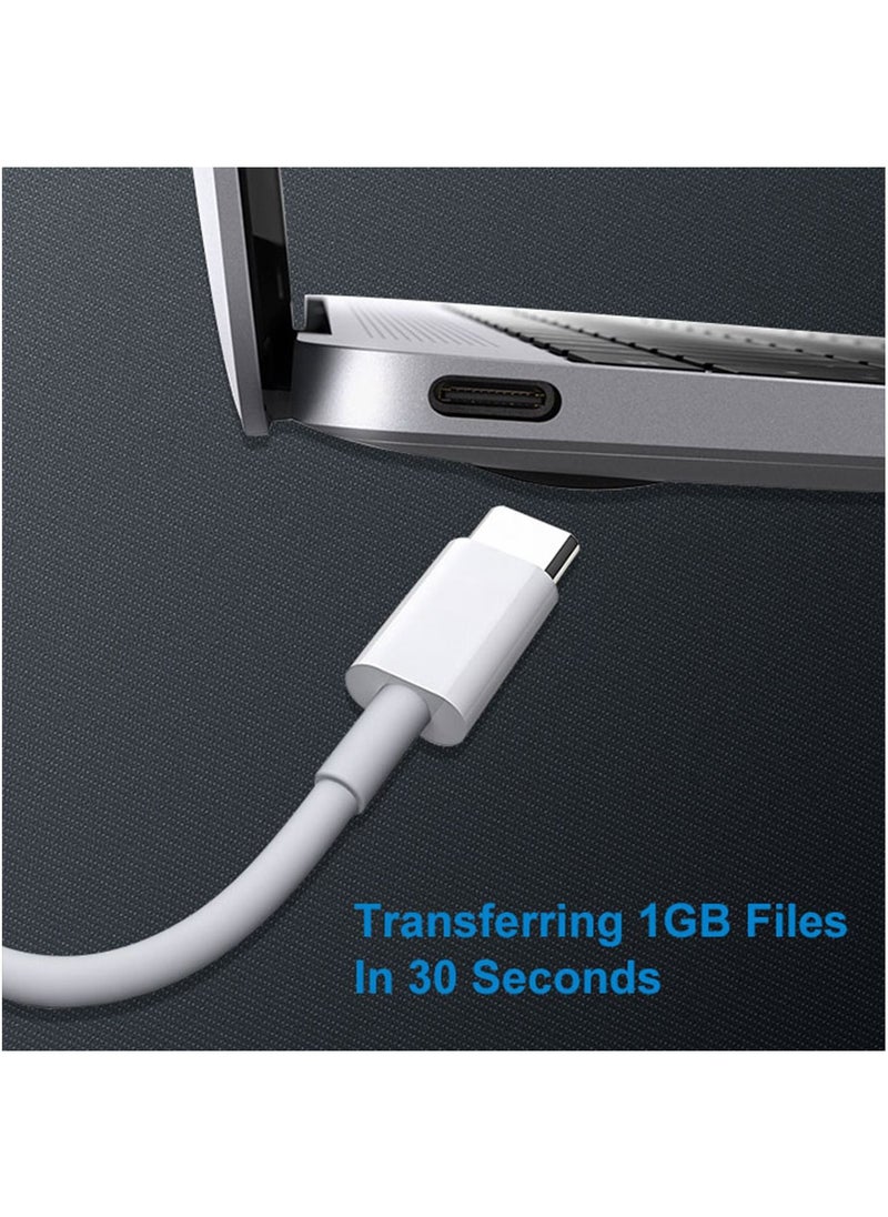 كابل شحن USB C إلى USB C PVC PD سريع الشحن لأجهزة MacBook Air و Mac Book Pro وكابل Type C لجهاز iPad Pro الجديد ، iPad Air ، Mini ، Samsung ، Pixel ، شاحن USB C بالكامل PD 1.2 متر أبيض - pzsku/Z3E0F42C2176942233B32Z/45/_/1683603957/e3dba795-bbe5-409f-8346-92b797ae66d8