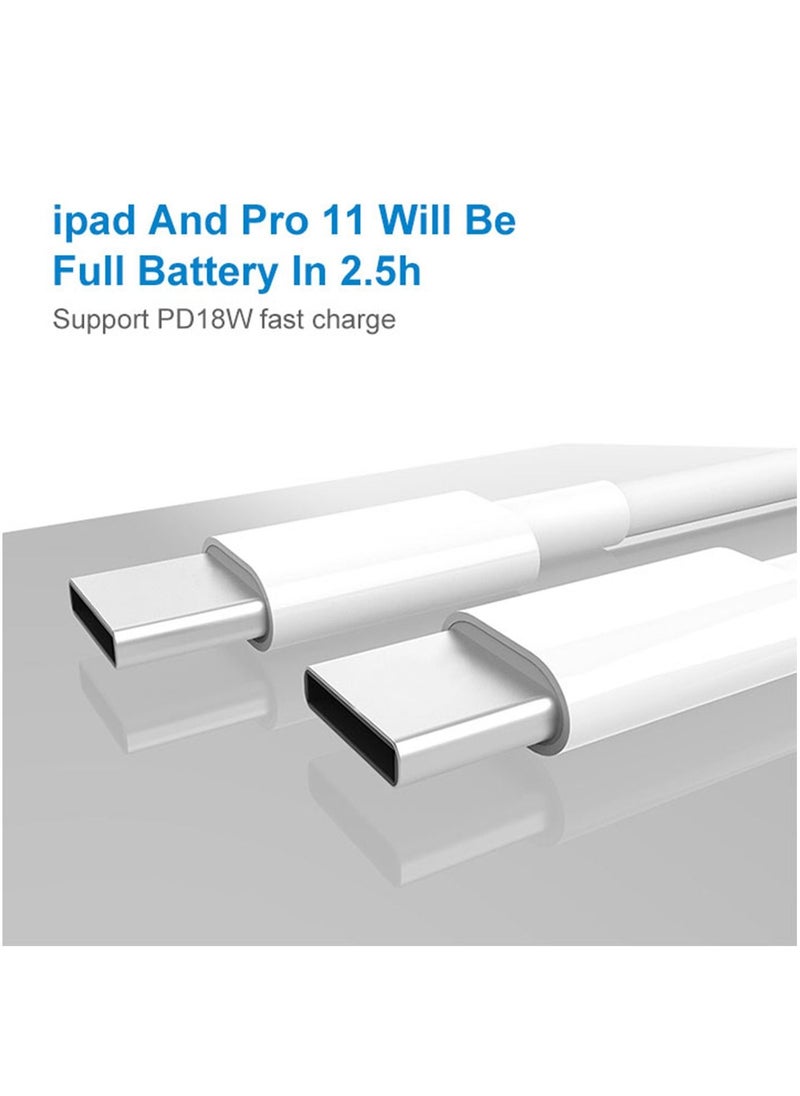 كابل شحن USB C إلى USB C PVC PD سريع الشحن لأجهزة MacBook Air و Mac Book Pro وكابل Type C لجهاز iPad Pro الجديد ، iPad Air ، Mini ، Samsung ، Pixel ، شاحن USB C بالكامل PD 1.2 متر أبيض - pzsku/Z3E0F42C2176942233B32Z/45/_/1683603959/9eae4805-842f-4eab-9536-4bba8ae4ac97