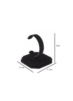 lasenersm lasenersm 2 Pieces Watch Display Stand Velvet Wrist Watch Display Holder C Type Bracelet Display Rack Bracelet Display Stand Watch Holder Stand Watch Display Rack Jewelry Display Stand, Black  - Image 2