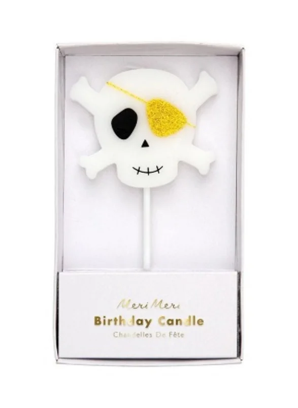 Meri Meri Large Skull & Crossbones Candle