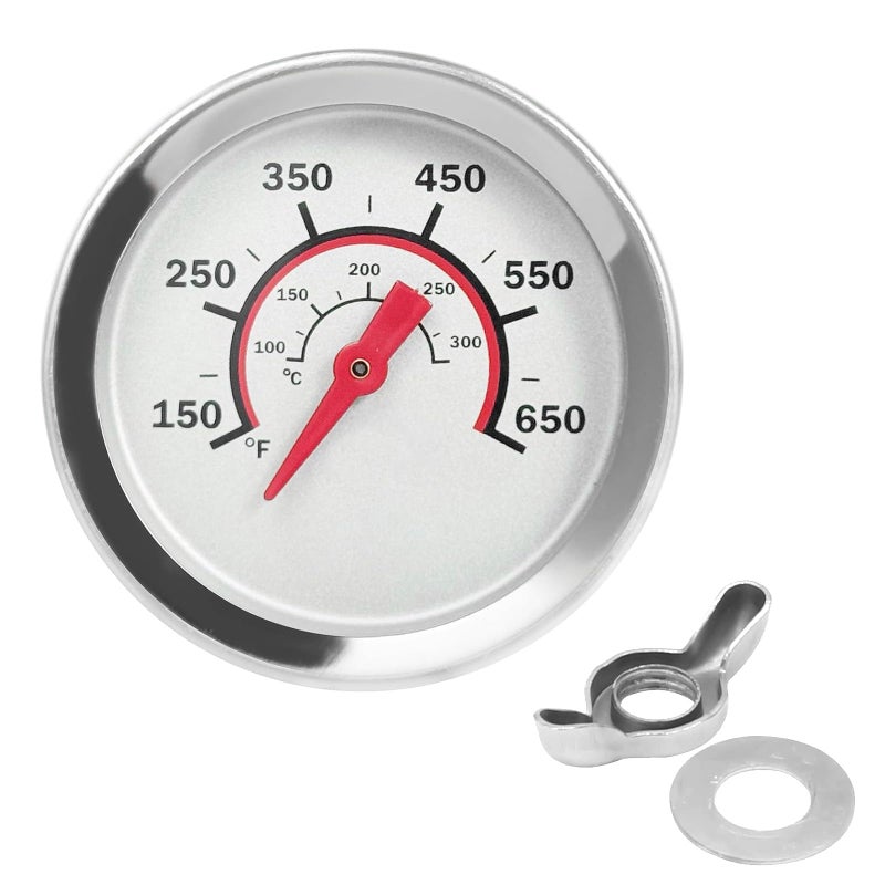 18 Inch Grill Temperature Gauge for CharBroil Grill Thermometer Replacement G4328L00W1 Charbroil Advantage TruInfrared Performance Grill 463377319 463630021 463448021 Stainless Steel Temp Gauge