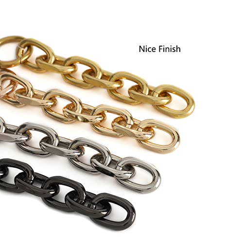 Yichain Metal Purse Chain Strap Extender for Accessory Charms,Lengthen Crossbody Shoulder Handbags Strap(No.2 Black Grey) - Image 4