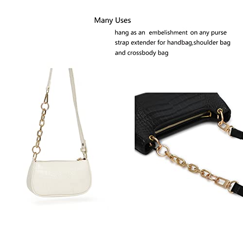 Yichain Metal Purse Chain Strap Extender for Accessory Charms,Lengthen Crossbody Shoulder Handbags Strap(No.2 Black Grey) - Image 5