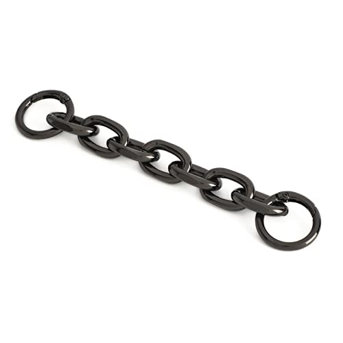 Yichain Metal Purse Chain Strap Extender for Accessory Charms,Lengthen Crossbody Shoulder Handbags Strap(No.2 Black Grey) - Image 1