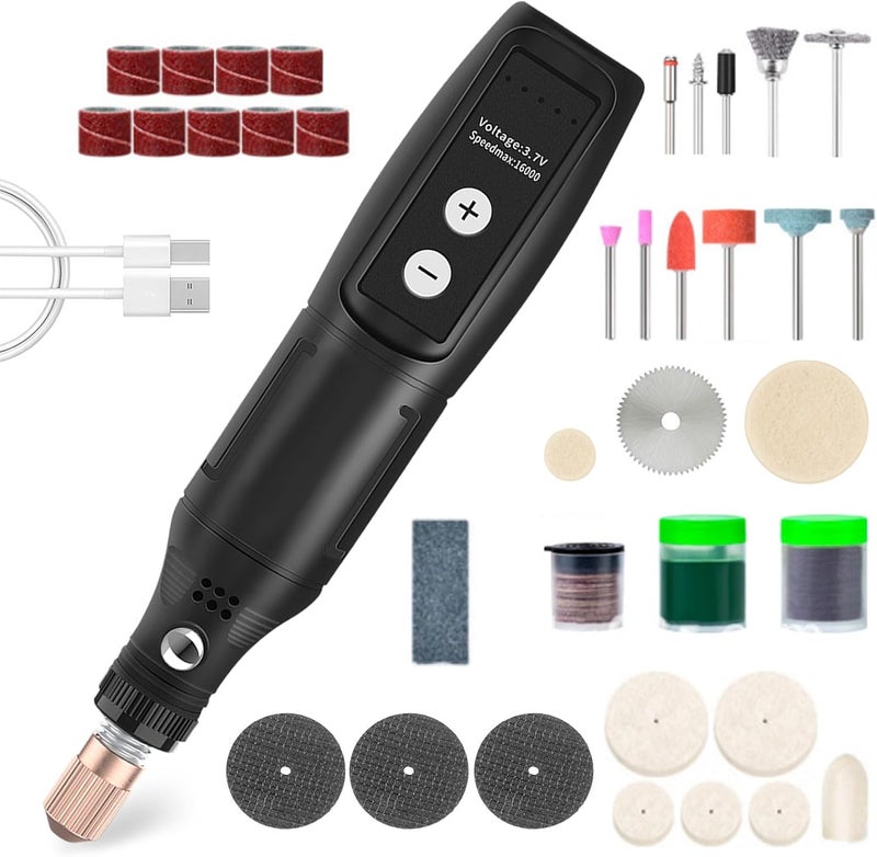SIMDAO Mini Cordless Rotary Tool Set with 108 Accessories, 3.7V USB Rechargeable, 5000-18000 RPM - Image 1
