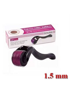 Titanium Micro Needle Derma Roller Black/Pink 1.5ML