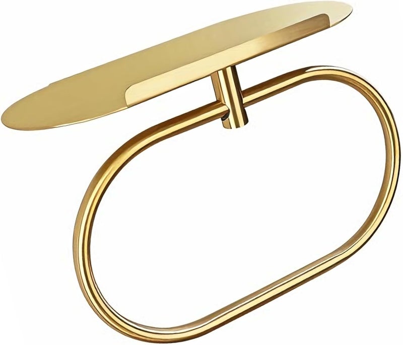 Strong Not Rusts Steel Bathroom Towel Rings Wall Mounted Towel Bracket Featuring Steel Frame for Stable Installation Space Saving - Image 1