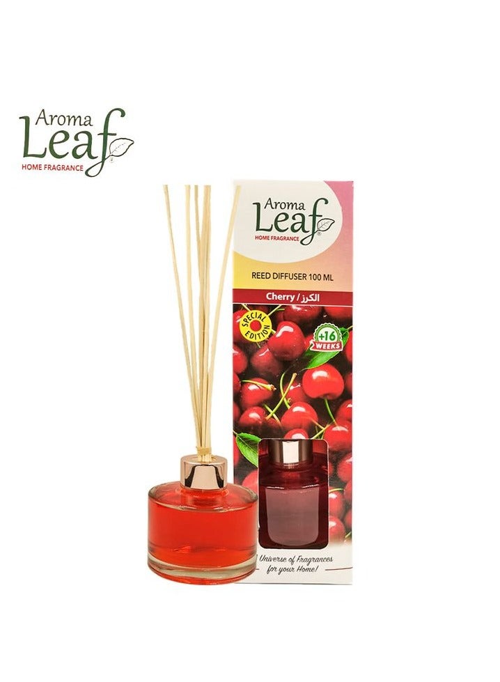 Aroma Leaf Home Perfume Sticks Home Fragrance Air Freshener Cherry Reed Diffuser 100ml - Image 1