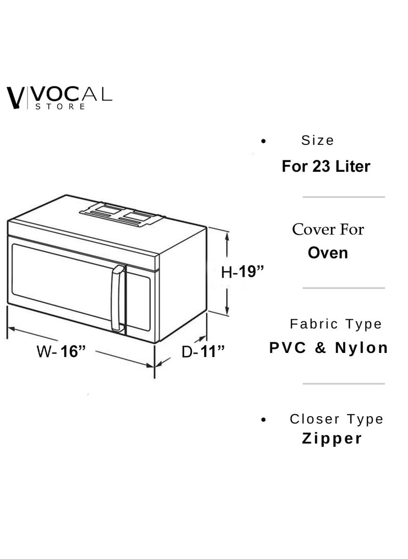 Vocal Store Vocal Store Microwave Oven Full Closure Cover Suitable for All Major Brands for 23 Liters MOVN1P05423  - Image 3