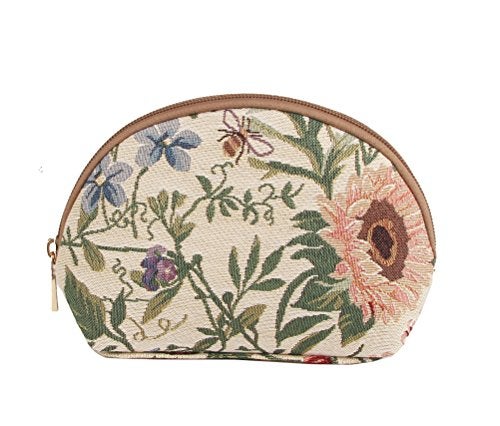 Signare Tapestry Cosmetic Bag Toiletry Makeup Bag for Women With Morning Garden Design(COSM-MGD) - Image 1