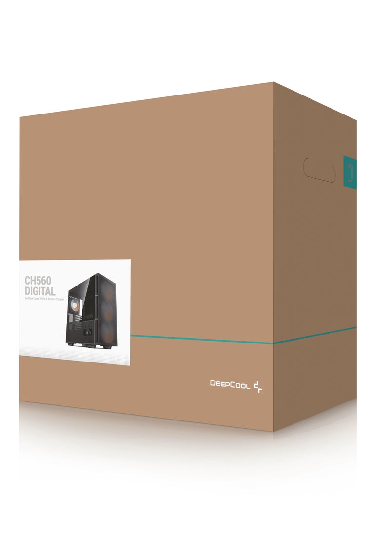 DEEPCOOL - CH560 DIGITAL ARGB Mid-Tower ATX Gaming Case - Black - Image 1