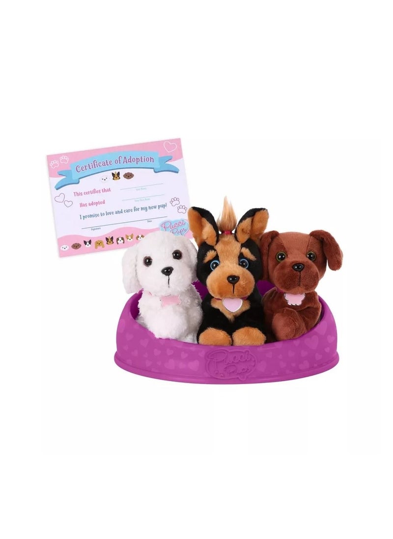 Pucci Pups Adopt-A-Pucci Pup Pink Bed Stuffed Animal - ST8383Z  - Image 1
