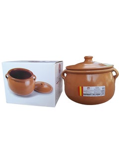 Corzana Pottery Pot with Side Handles and  Lid Spanish made mark corzana  - Image 3