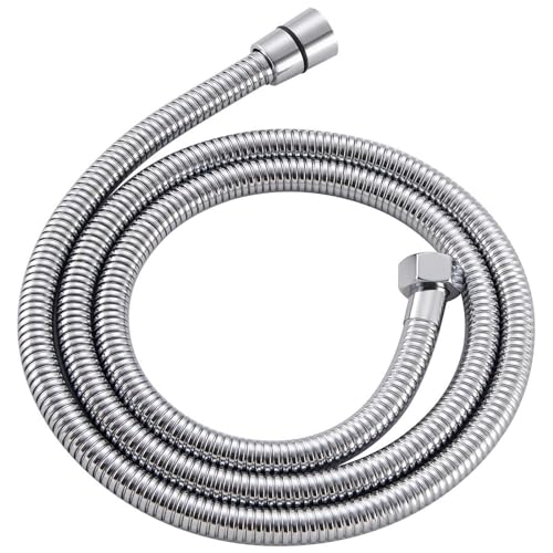 Angle Simple Flexible Shower Hose 59 Stainless Steel Handheld Shower Head Hose Replacement 12 IPS Chrome