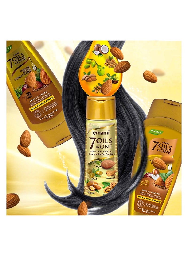 emami Almond Shampoo 200ml  + Conditioner 200ml  + Oil 100ml - Image 2