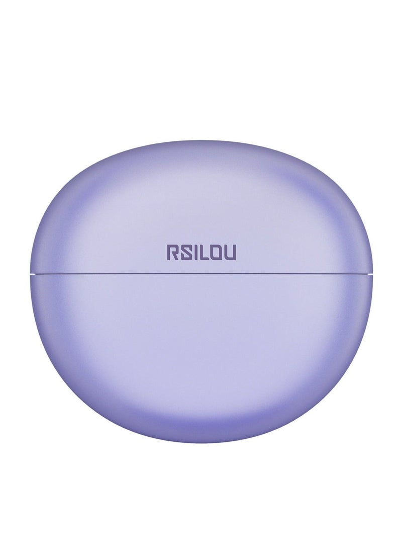 Rsilou R3021 Open Ear Wireless Bluetooth Earbuds, No Ear Canal Insertion, Comfortable Fit, Clear Sound, Touch Control, Type-C Charging, iOS And Android - Purple - Image 3