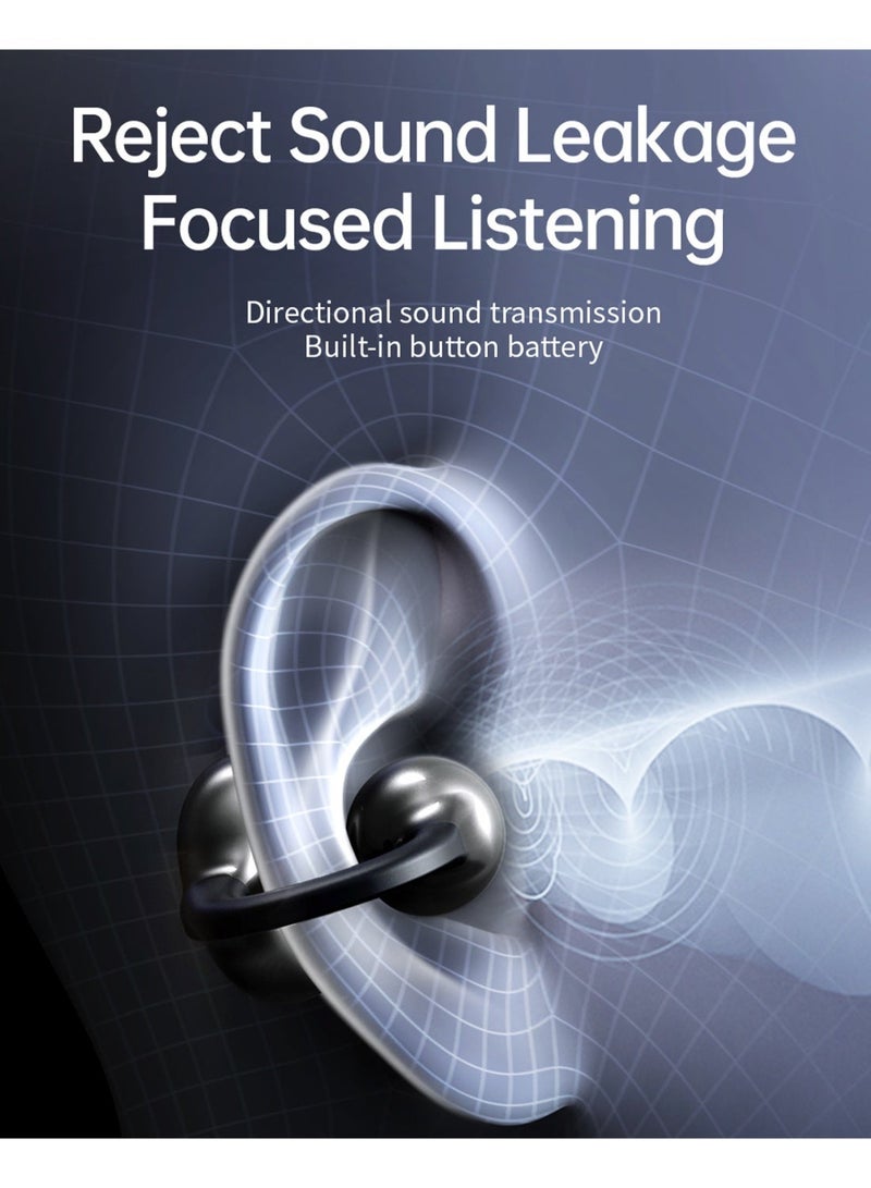 Rsilou R3021 Open Ear Wireless Bluetooth Earbuds, No Ear Canal Insertion, Comfortable Fit, Clear Sound, Touch Control, Type-C Charging, iOS And Android - Purple - Image 5