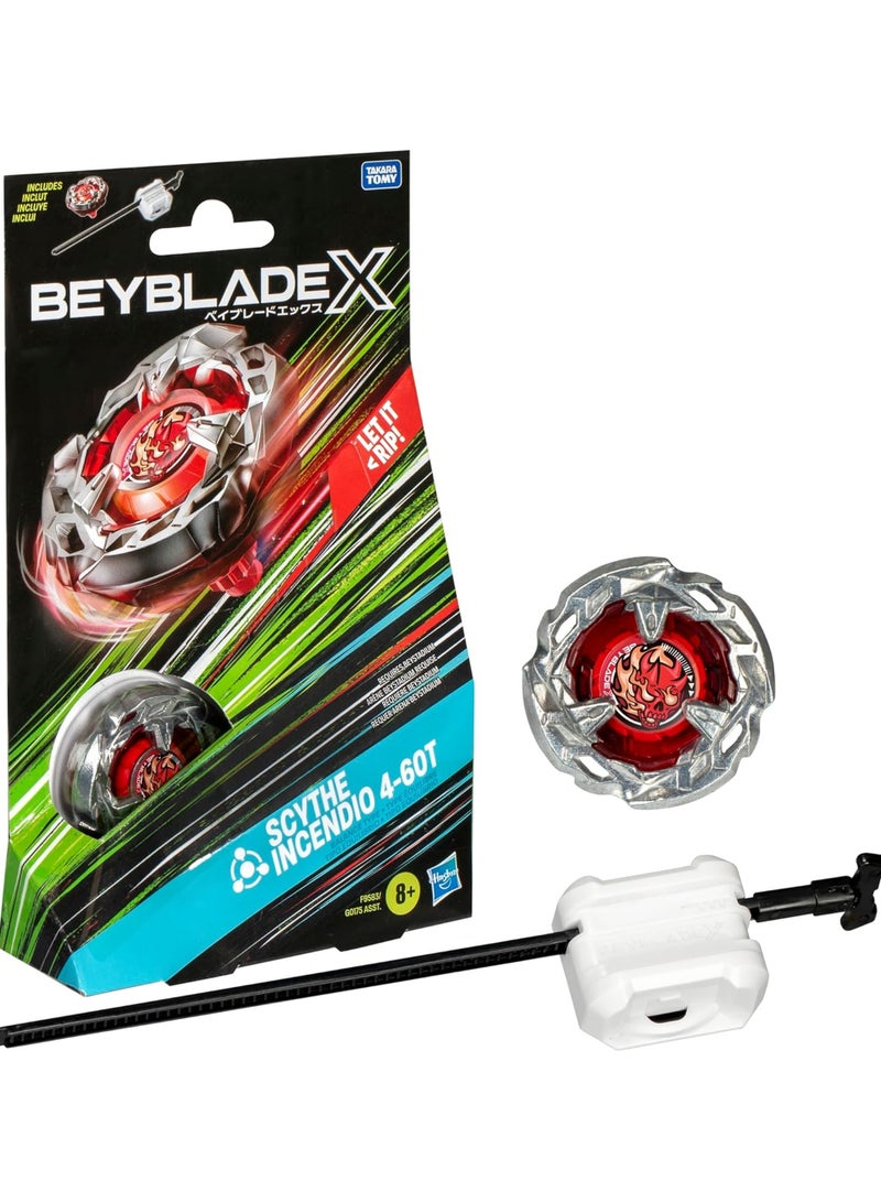 BEYBLADE BURST Beyblade X Launcher Scythe Incendio 4-60T | Right Spinning Balance Type Top & Launcher | Takara Tomy-designed Beyblade X | Gift for Beyblade Lovers and Kids - Image 2