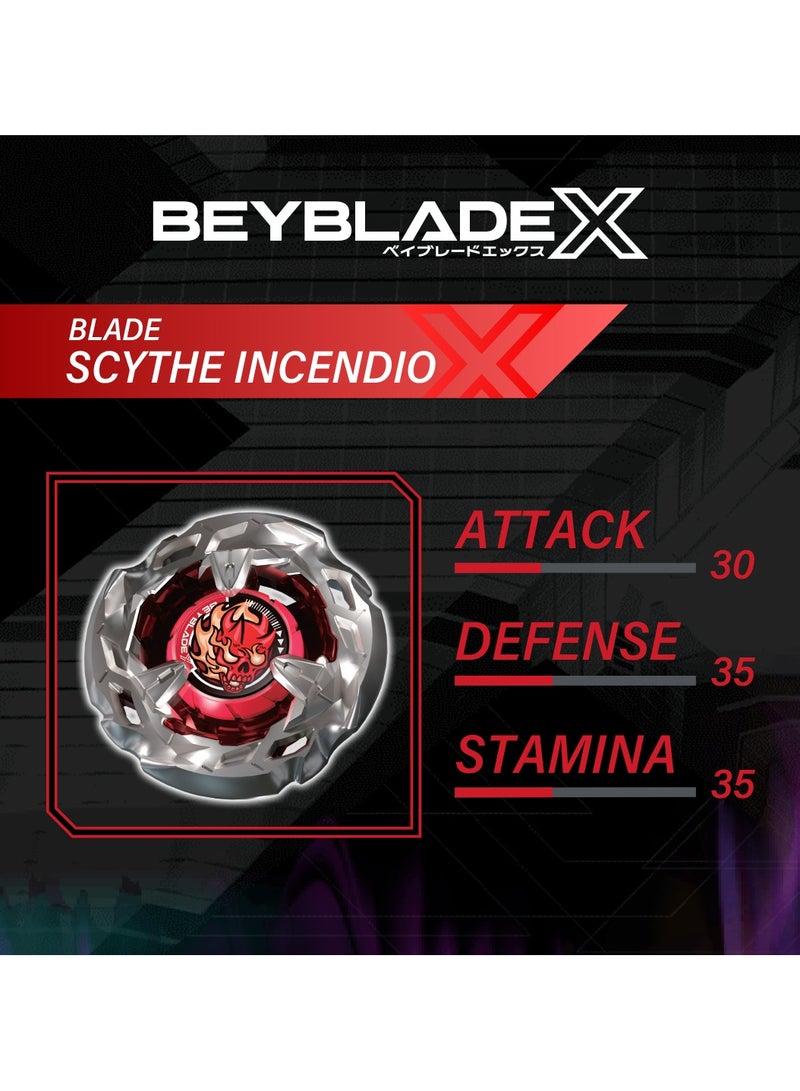 BEYBLADE BURST Beyblade X Launcher Scythe Incendio 4-60T | Right Spinning Balance Type Top & Launcher | Takara Tomy-designed Beyblade X | Gift for Beyblade Lovers and Kids - Image 4