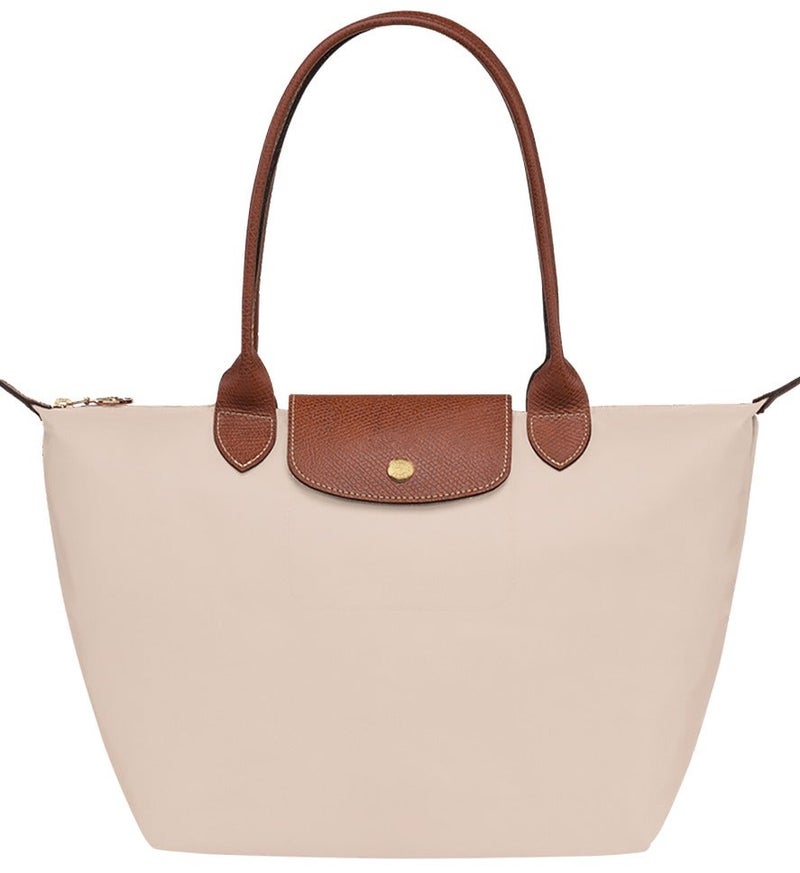 Women's Handbag, Shoulder Bag, Tote Bag, Size M, Off-White, Classic Style - Recycled Canvas - Image 2