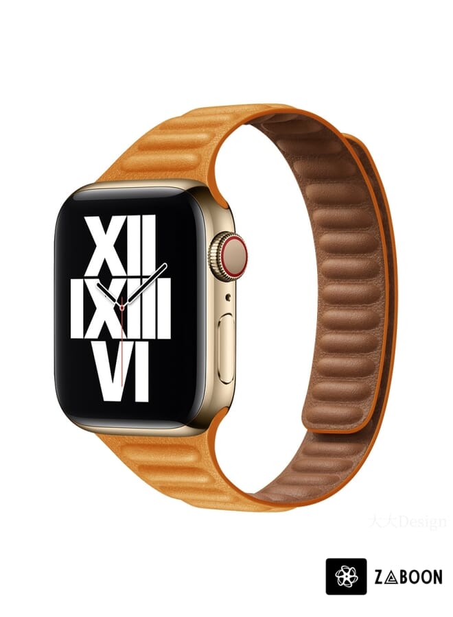 Zaboon Slimming Loop Magnetic  Watch Band For Apple Watch Series 8&7 41mm / SE 2&6&SE&5&4 40mm / 3&2&1 38mm(Hanabishi Grass Color) - Image 1