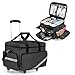 Trunab Rolling Medical Bag with Detachable Trolley Nurse Rolling Bag with Removable Dividers 156 Laptop Sleeve First Aid Responder Bag Empty for Home Health Nurses Doctors EMT EMS - Image 1