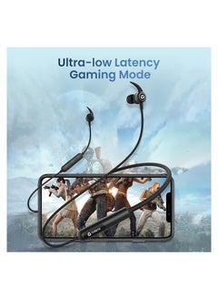 Toreto Alpha Pro (TOR 225) in Ear Bluetooth Neckband with Massive 90 Hours of Playtime Gaming Ultra-Low Latency Mode Type C Fast Charge Fall-Proof Design Dynamic Drivers (Midnight Black)  - Image 4