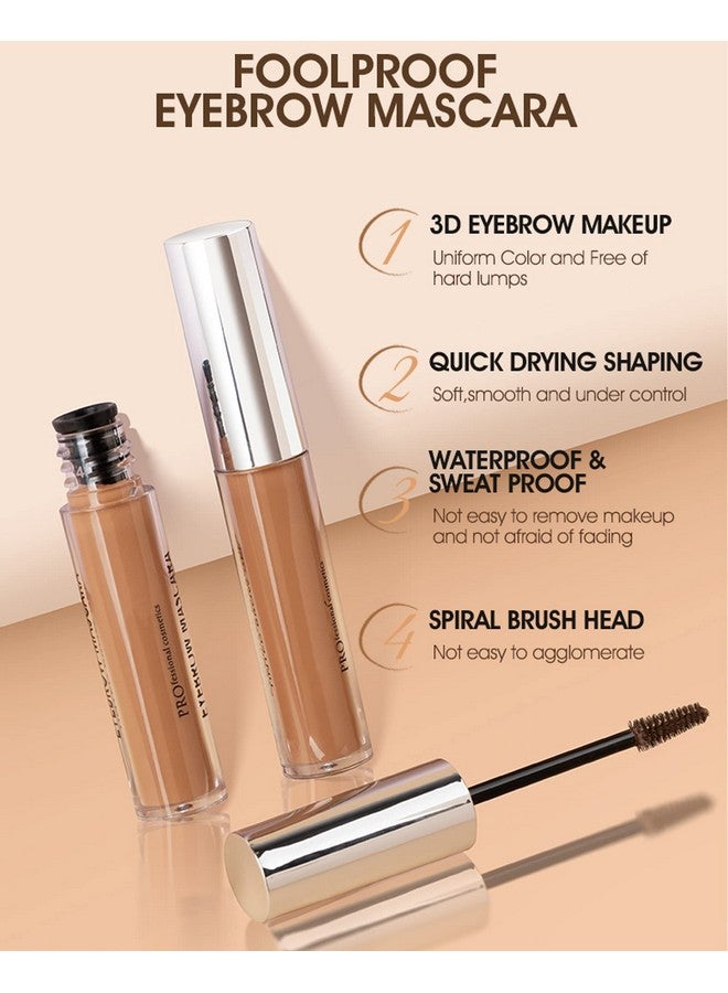 LYSdefeu Waterproof Tinted Brow Gel- Long Lasting SmudgeProof Liquid Eyebrow Makeup, Eyebrow Mascara Tinted Brow Glue, Eye Brow Filler, Volumizing Enhance Brow Mascara,With Brow Razor,Gift for Women- 03Brown - Image 3