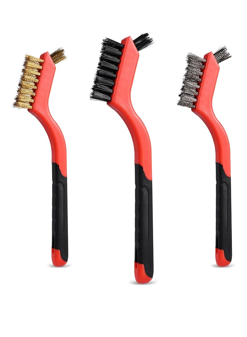 3-in-1 wire brush set for powerful and thorough cleaning, ideal for removing dirt and rust from various surfaces. - Image 1