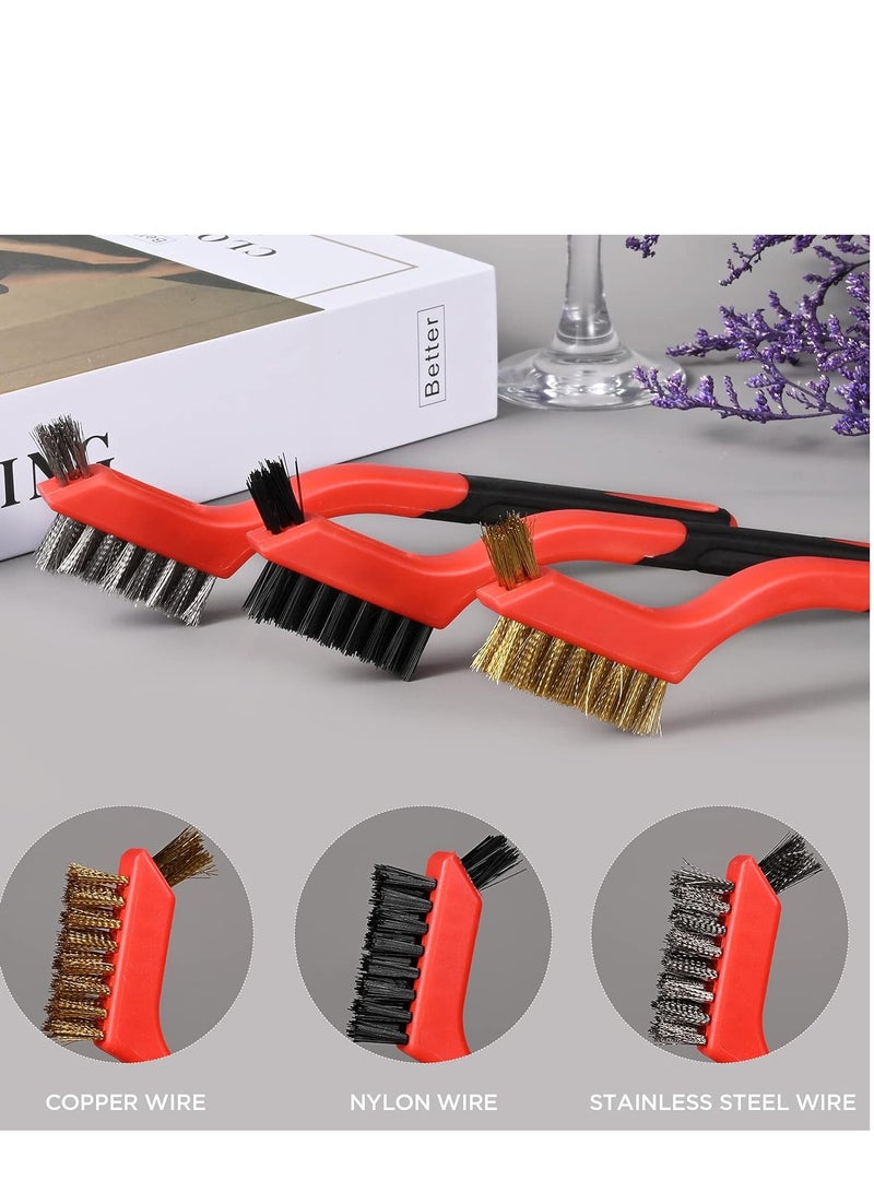 3-in-1 wire brush set for powerful and thorough cleaning, ideal for removing dirt and rust from various surfaces. - Image 3