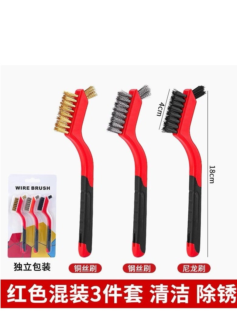 3-in-1 wire brush set for powerful and thorough cleaning, ideal for removing dirt and rust from various surfaces. - Image 4
