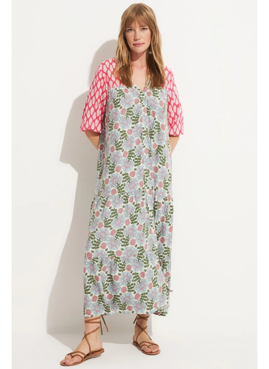 JUNE Multi Pattern Long Dress