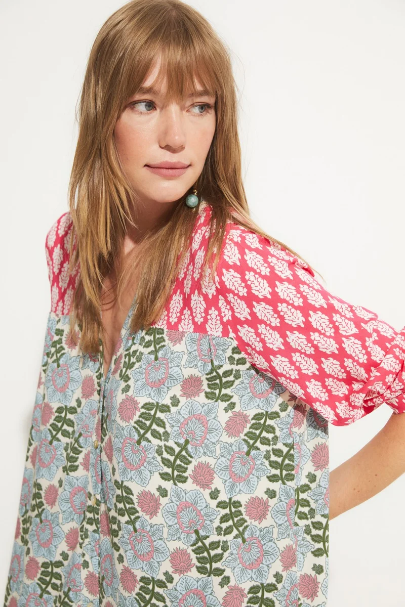JUNE Multi Pattern Long Dress