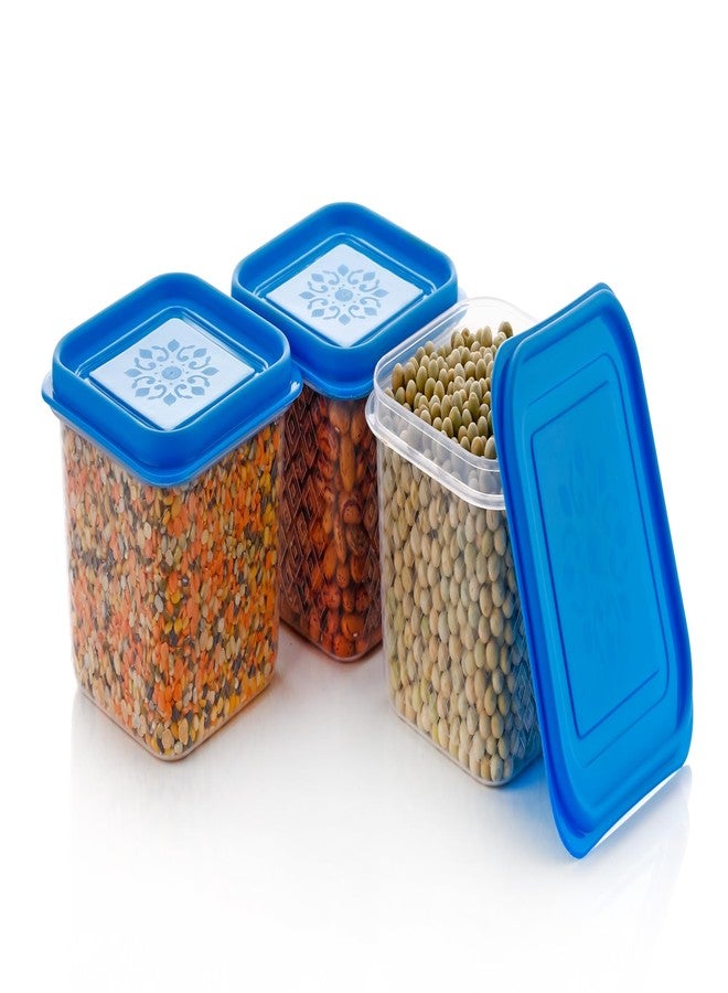 HINDSTAR Multipurpose Plastic Storage Jars and Kitchen Mate Classic Containers | BPA-Free, Airtight Kitchen Container Set for Spices, Grains and More Items - Transparent (500ML, Set of 10) - Image 3