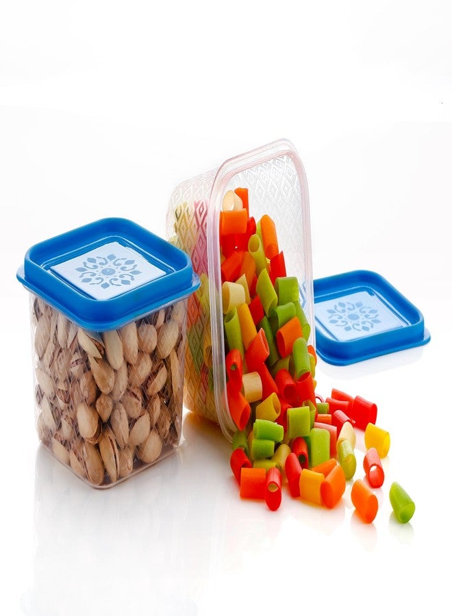 HINDSTAR Multipurpose Plastic Storage Jars and Kitchen Mate Classic Containers | BPA-Free, Airtight Kitchen Container Set for Spices, Grains and More Items - Transparent (500ML, Set of 10) - Image 2