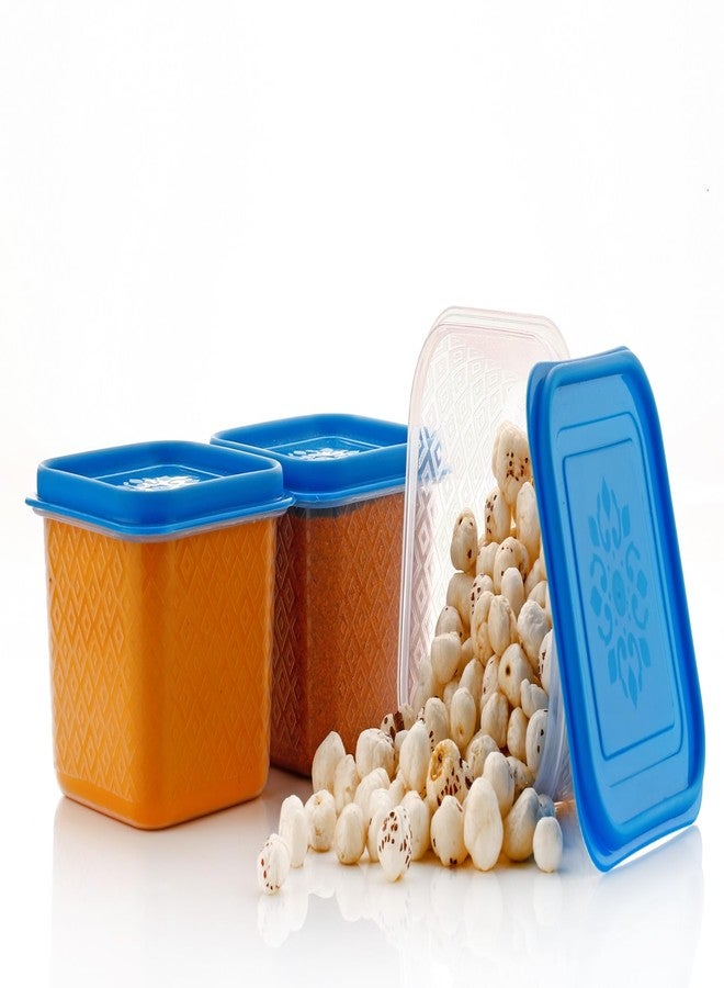 HINDSTAR Multipurpose Plastic Storage Jars and Kitchen Mate Classic Containers | BPA-Free, Airtight Kitchen Container Set for Spices, Grains and More Items - Transparent (500ML, Set of 10) - Image 4