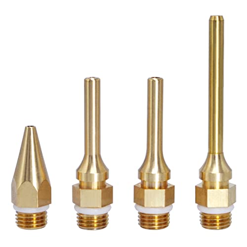 Wolfride 4Pcs Glue Gun Nozzle Set Hot Glue Gun Tips 10.8mm Thread Interchangeable Copper Nozzle Bore Diameter 2mm 3mm - Image 1