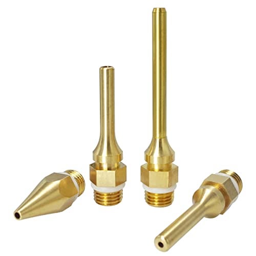 Wolfride 4Pcs Glue Gun Nozzle Set Hot Glue Gun Tips 10.8mm Thread Interchangeable Copper Nozzle Bore Diameter 2mm 3mm - Image 5