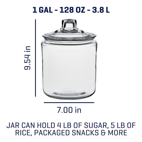 Anchor Hocking Heritage Hill 1 Gallon Glass Jar with Lid, Set of 2 - Image 2