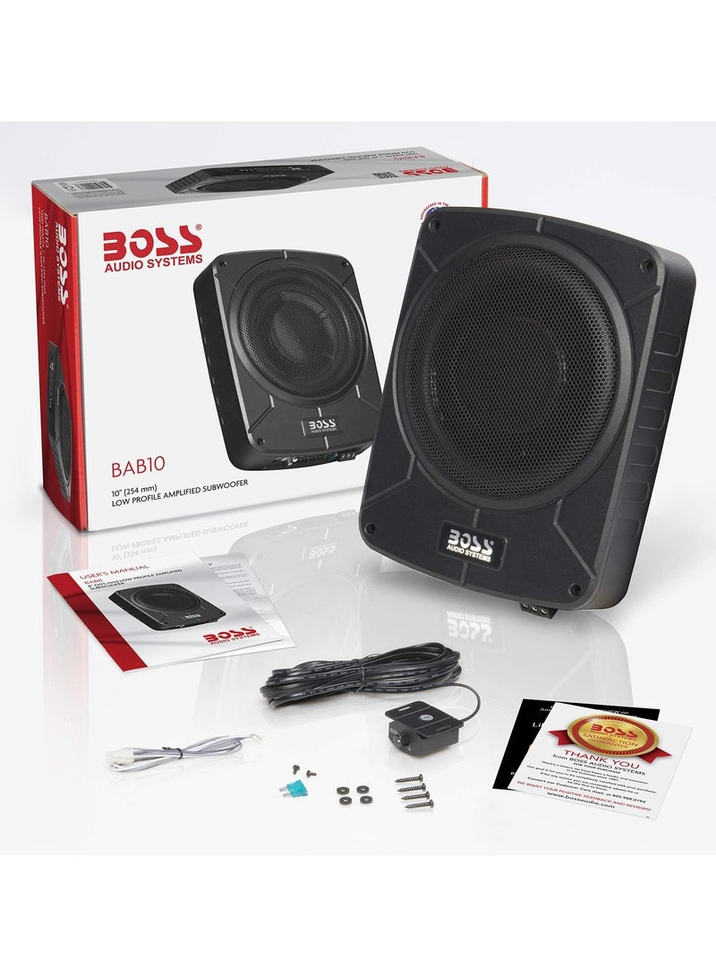 BOSS BOSS Audio Systems BAB10 Amplified Car Subwoofer - 1200W Max, Low Profile 10" Subwoofer with Remote Control – Ideal for Cars  - Image 2