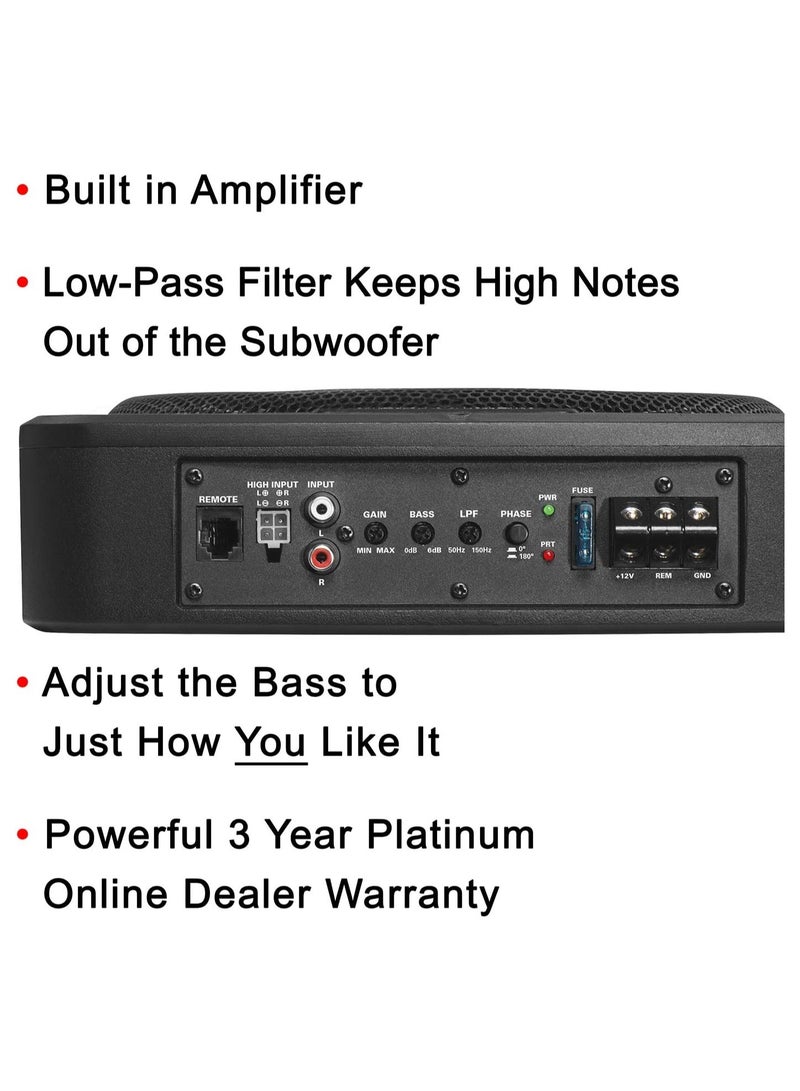 BOSS BOSS Audio Systems BAB10 Amplified Car Subwoofer - 1200W Max, Low Profile 10" Subwoofer with Remote Control – Ideal for Cars  - Image 4