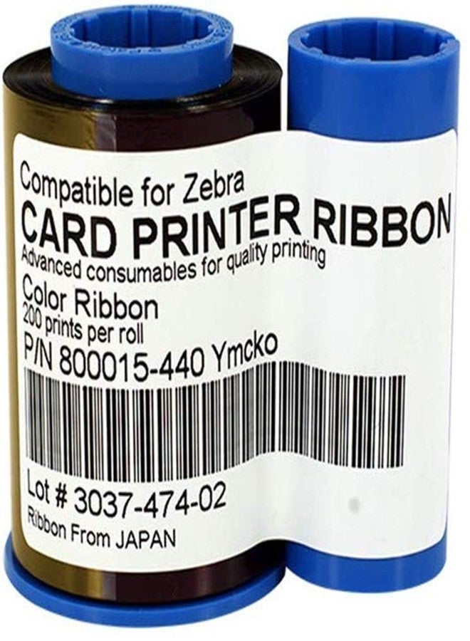 For Zebra New 800015-440 YMCKO Color Ribbon Tape Compatible for Zebra P330i P420i P430i ID Card Printers 800015-440 YMCKO Ribbon 200 Images - Image 2