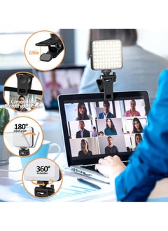 General Rechargeable Selfie Light  Phone Light Clip for iPhone - Phone LED Light with Adjustable Brightness, Perfect for Selfies, Makeup, TikTok, Live Streaming  Video Conferencing Black  - Image 4
