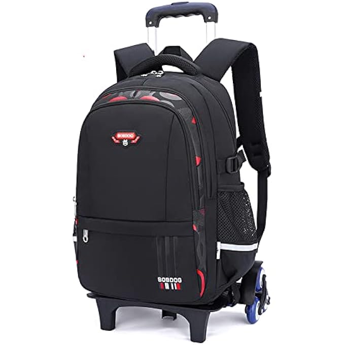 BOBDOG Kids Rolling Backpack Elementary Teens Casual Bookbag with Wheels Boys Trolley Removable Schoolbag - Image 1