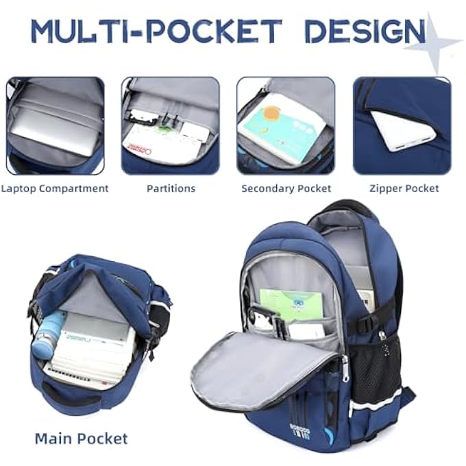 BOBDOG Kids Rolling Backpack Elementary Teens Casual Bookbag with Wheels Boys Trolley Removable Schoolbag - Image 5